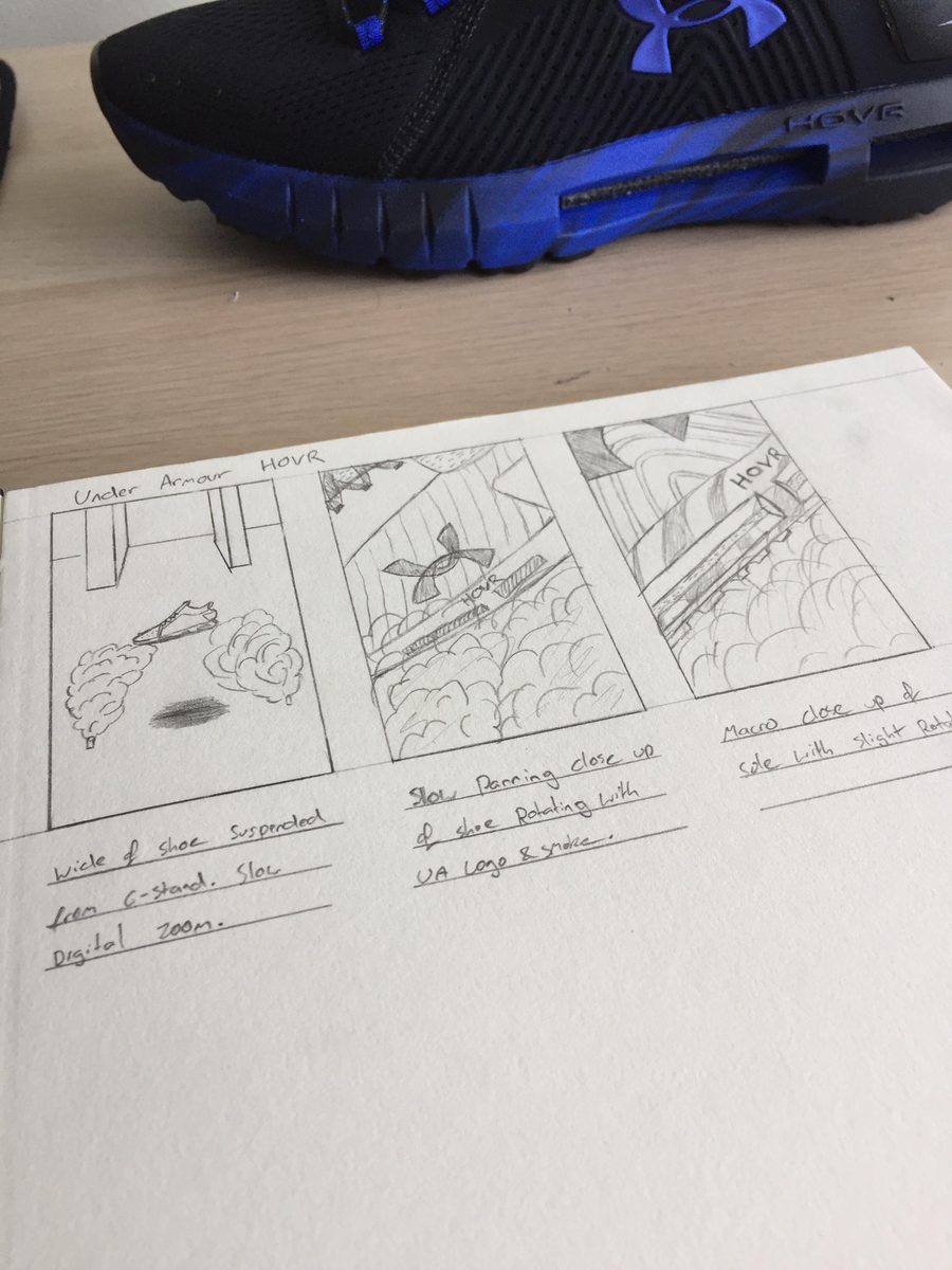 Under Armour HOVR storyboard